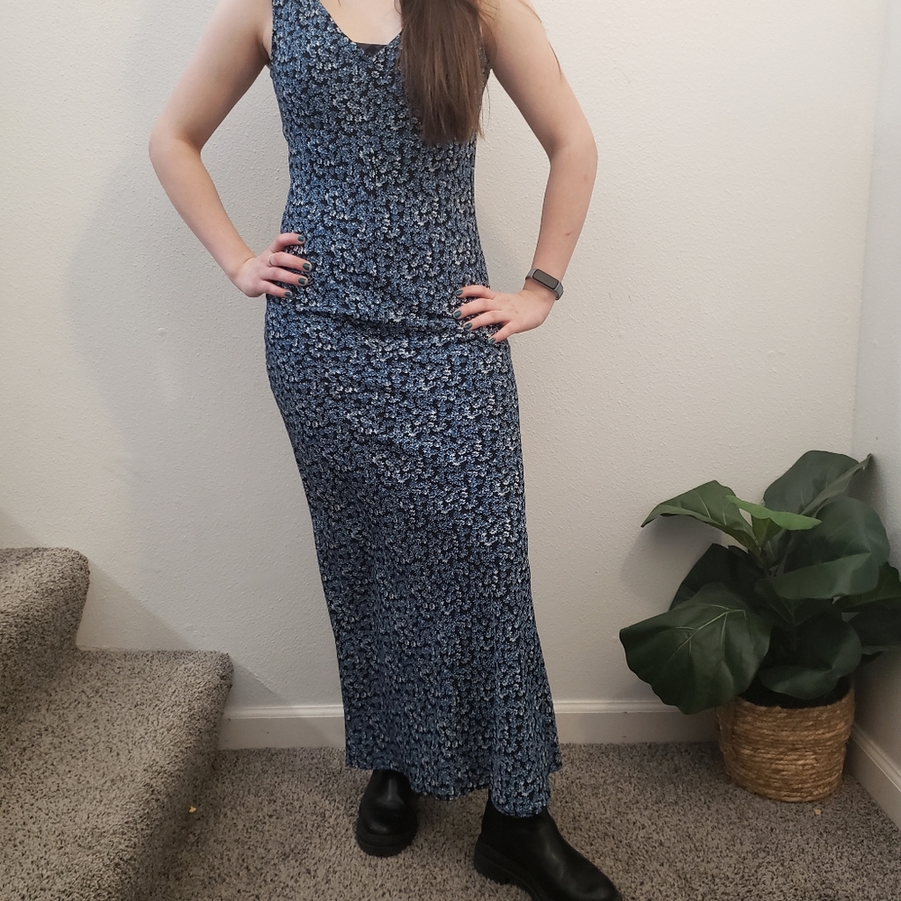 Y2K dress vintage 90's floral long dress